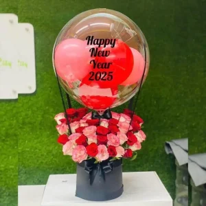 China Roses Flowers Balloon Bouquet