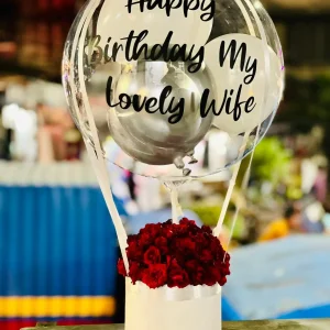 Red Rose Flowers Balloon Bouquet